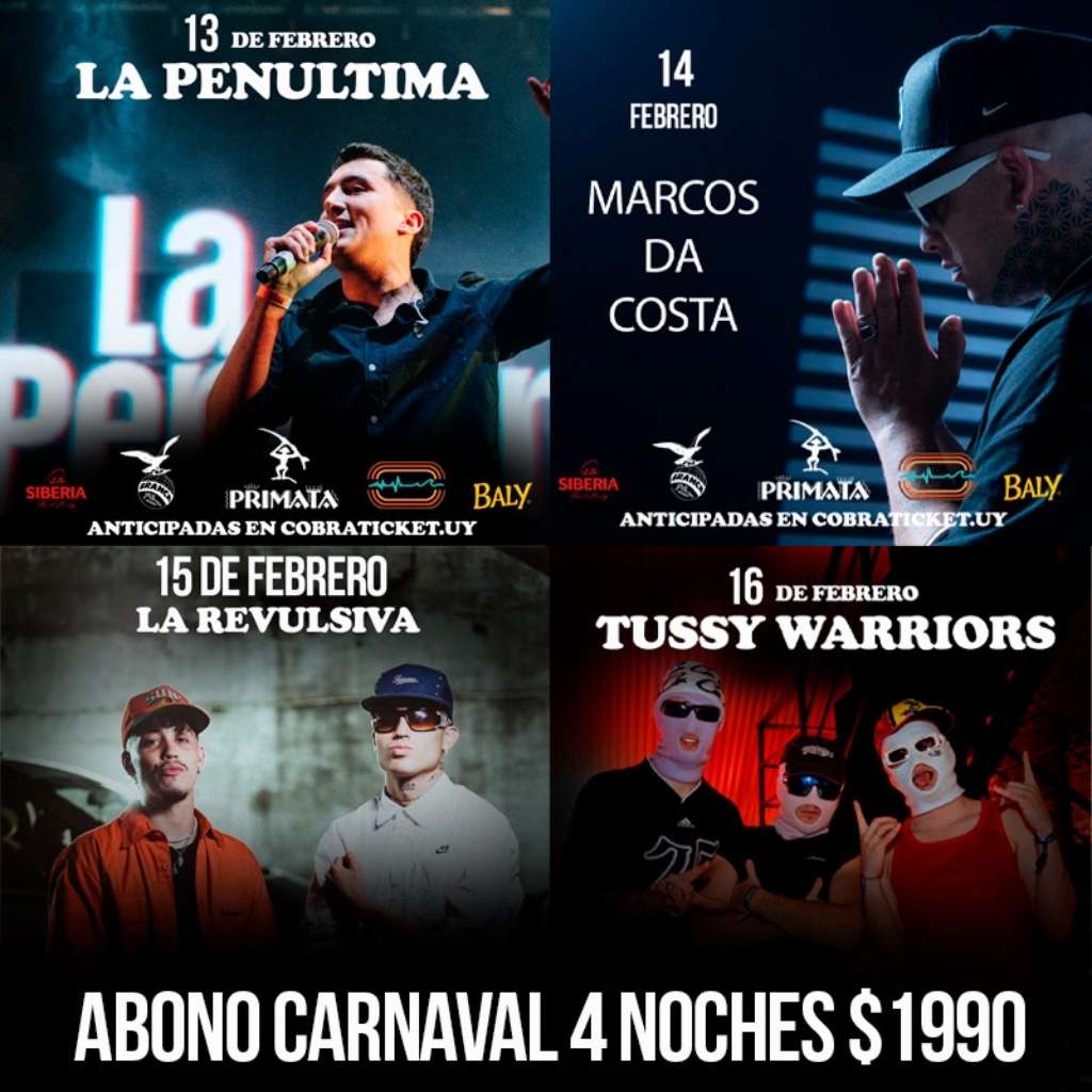 ABONO CARNAVAL- 4 noches